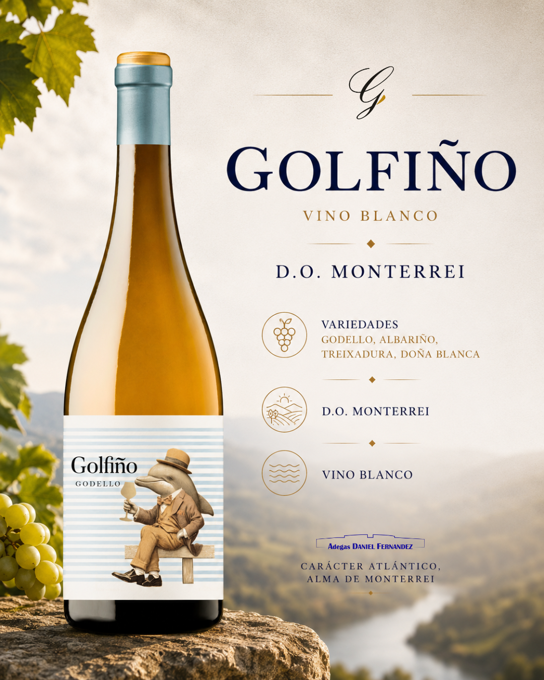 Golfiño vino blanco D.O. Monterrei